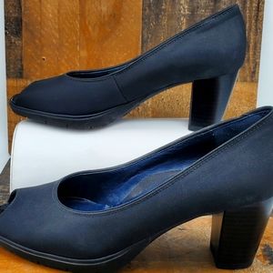 ara STEFFI black fabric heels 6.5